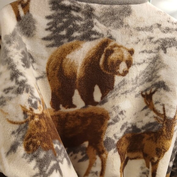 Vintage Cropped Fleece Wildlife Top - Picture 7 of 12